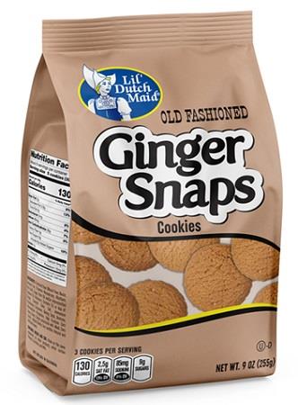 LIL DUTCH 9OZ GINGER SNAPS BAG