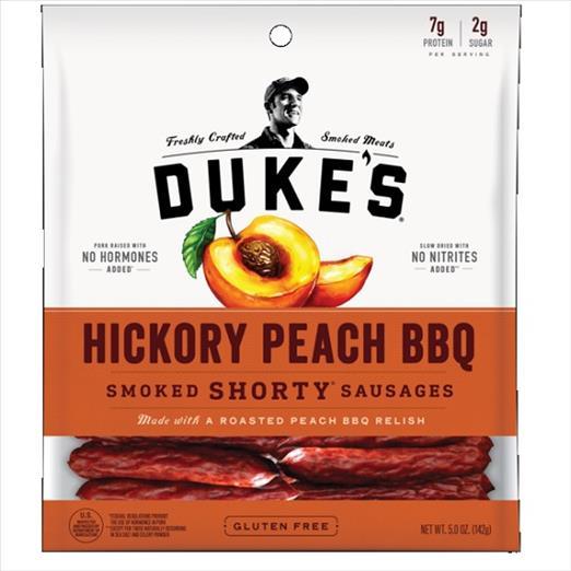 DUKE'S SAUSAGE HICKORY PEACH SHORTY 5OZ**AVAILABLE BY SPECIAL ORDER AND EMAIL ONLY, ALLOW 21 DAYS LEADTIME