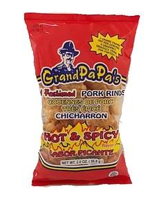 GRANDPAPA'S PORK RINDS HOT & SPICY 18/2OZ*AVAILABLE 5/2026*