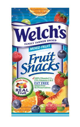 WELCH'S FRUIT SNACKS 2.25OZ MIXED FRUIT