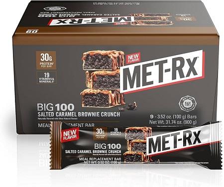 MET-RX BIG 100 SALTED CARAMEL BROWNIE 3.52OZ