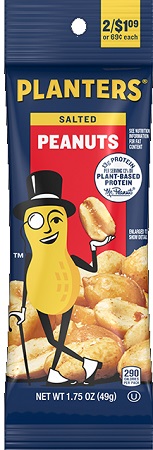 PLANTERS PEANUTS SALTED TUBE 2/$1.09(1.75OZ)