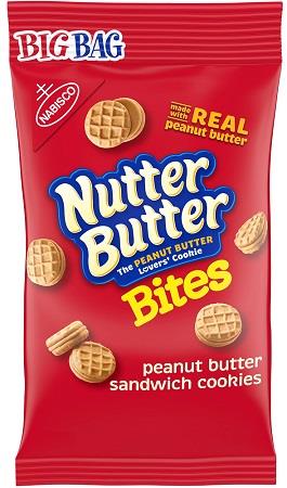 NABISCO BIG BAG NUTTER BUTTER BITES 3OZ**MANUFACTURER GUARANTEED SHELF LIFE IS 45 DAYS**