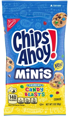 NABISCO BIG BAG CHIPS AHOY MINI CANDY BLASTS 3OZ**MANUFACTURER GUARANTEED SHELF LIFE IS 45 DAYS**