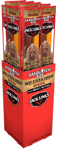 JACK LINK'S BEEF & CHEESE SASQUATCH SIZE 2.45OZ