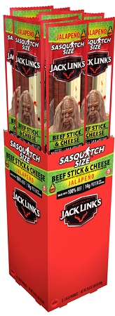 JACK LINK'S BEEF & CHEESE JALAPENO SASQUATCH SIZE 2.45OZ