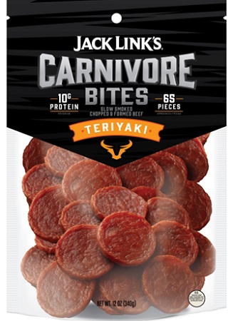 JACK LINK CARNIVORE BITES TERIYAKI 12OZ*AVAILABLE 2/1/2026*