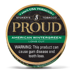 STOKER'S PROUD CANS AMERICAN WINTERGREEN  LONG CUT (1.2OZ)