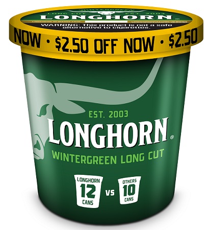 LONGHORN TUB $2.50 OFF LC WINTERGREEN**LIMITED ITEM - ALLOCATED TO RETAIL ONLY**