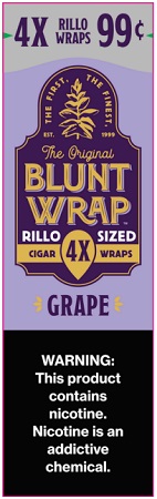 BLUNT WRAP 4/99 GRAPE 15/4PK