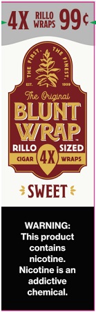 BLUNT WRAP 4/99 SWEET 15/4PK