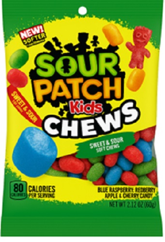 SOUR PATCH KIDS CHEWS ASSORTED PEG 2.12OZ*$3.00 OFF PER CASE*