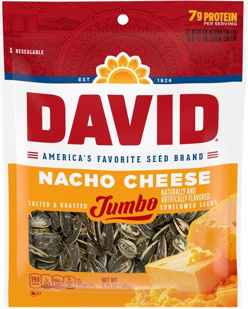 DAVID SEEDS JUMBO NACHO CHEESE 5.25OZ**AVAILABLE - 11/2026**