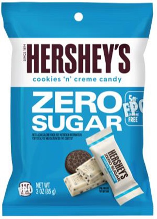 HERSHEY'COOKIES 'N' CREME ZERO SUGAR 3OZ PEG**AVAILABLE 2/19/2027**
