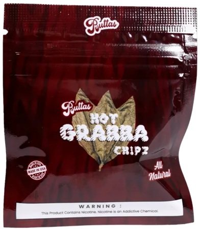 BUTTA'S HOT GRABBA CHIPZ  POUCH 4.5 GRAM (15 PACK)**ALL NATURAL CRUSHED GRABBA**