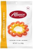 ALBANESE GUMMI PEACH RINGS PEG 7OZ