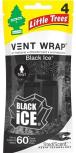 CAR FRESH VENT WRAP BLACK ICE 4PK