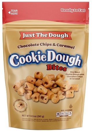 JUST THE DOUGH CHOCOLATE CHIP & CARAMEL 8.5OZ BAG