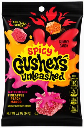 GUSHERS UNLEASHED SPICY PEG 5.12OZ**AVAILABLE - 01/2027**