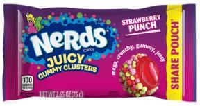 NERDS JUICY GUMMY CLUSTER STRAWBERRY PUNCH 2.5OZ**LIMITED EDITION AVAILABLE 11/2025- PREBOOK NOW**