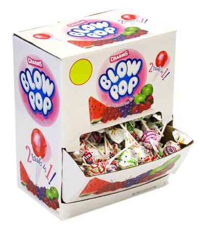 CHARMS BLOW POP ASST GRAVITY FEED .65OZ