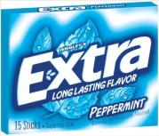EXTRA PTY PK PEPPERMINT 10CT(15 STICK)