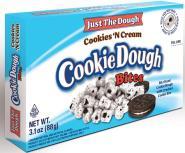JUST THE DOUGH BITES BOX COOKIES N CREAM 3.1OZ