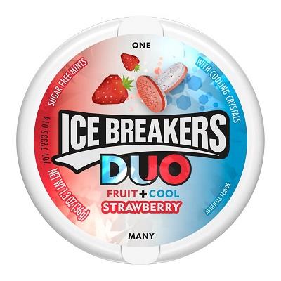 ICE BREAKERS TIN DUO STRAWBERRY 8CT (1.3OZ)