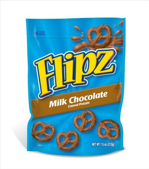 FLIPZ 7.5OZ MILK CHOC POUCH