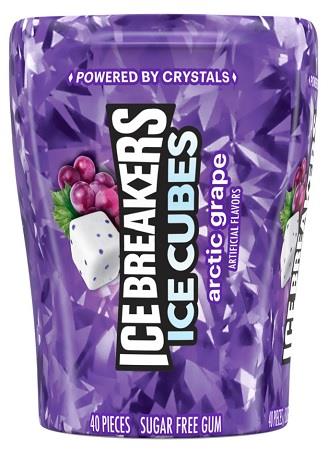 ICE BREAKERS ICE CUBES BTL ARCTIC GRAPE(3.24OZ/40PC)