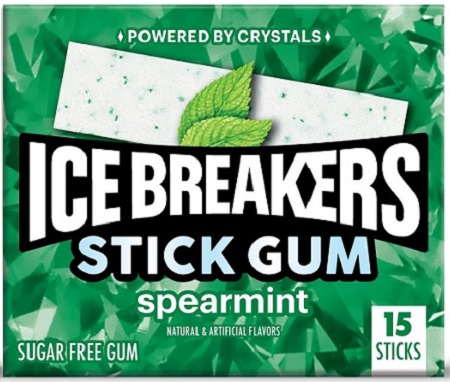 ICE BREAKERS STICKS SPEARMINT GUM (15PC)*AVAILABLE - 12/11/2026*