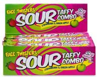 FACE TWISTERS SOUR TAFFY STRAW/GREEN APPLE 1.4OZ