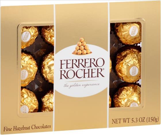 FERRERO ROCHER 12 PIECE GIFT BOX 5.3OZ**AVAILABLE BY SPECIAL ORDER AND EMAIL ONLY, ALLOW 21 DAYS LEADTIME