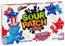 SOUR PATCH KIDS RED WHITE & BLUE 3.1OZ BOX**NOT AVAILABLE UNTIL 03/2026**