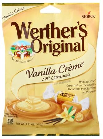 WERTHER'S SOFT VANILLA CREME 4.51OZ PEG**AVAILABLE BY SPECIAL ORDER AND EMAIL ONLY, ALLOW 30 DAYS LEADTIME
