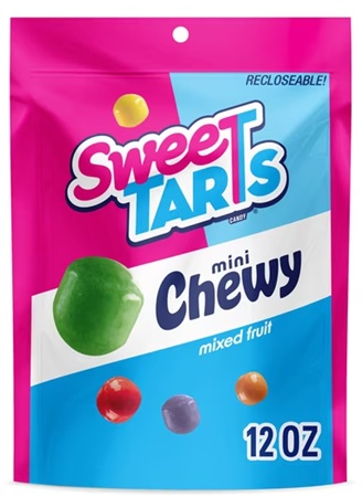 SWEETART MINI CHEWYT POUCH 12OZ**AVAILABLE BY SPECIAL ORDER AND EMAIL ONLY, ALLOW 21 DAYS LEADTIME