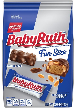 FUN SIZE BABY RUTH -10.2OZ**AVAILABLE BY SPECIAL ORDER AND EMAIL ONLY, ALLOW 21 DAYS LEADTIME