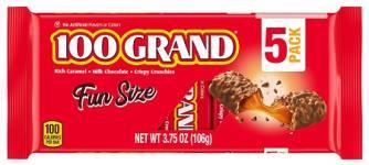 FUN SIZE 100 GRAND 5PK 3.8OZ**AVAILABLE BY SPECIAL ORDER ONLY, ALLOW 21 DAYS LEADTIME