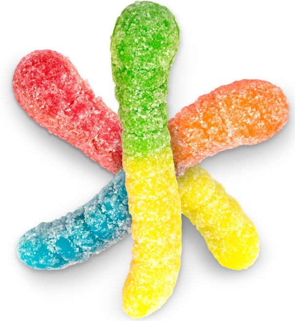 ALBANESE BULK SOUR MINI NEON GUMMI WORMS 2