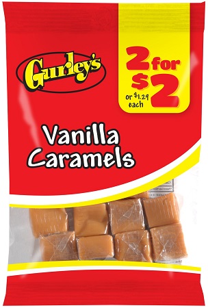 GURLEY'S 2/$2 VANILLA CARAMELS 2OZ