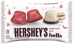 HERSHEY'S PEPPERMINT BARK BELLS 9OZ**LIMITED EDITION AVAILABLE 8/22/2025 - PREBOOK NOW - BY SPECIAL ORDER ONLY**