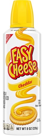 EASY CHEESE CHEDDAR 8OZ**AVAILABLE BY SPECIAL ORDER ONLY, ALLOW 21 DAYS LEADTIME
