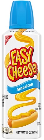 EASY CHEESE AMERICAN 8OZ**AVAILABLE BY SPECIAL ORDER ONLY, ALLOW 21 DAYS LEADTIME
