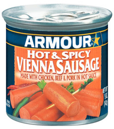ARMOUR VIENNA SAUSAGE HOT & SPICY 4.6OZ