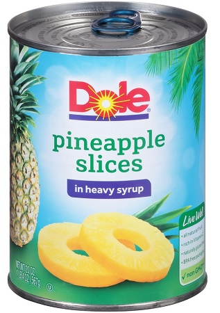 DOLE PINEAPPLE SLICES 20OZ (IN SYRUP)