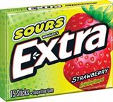 EXTRA PTY PK SOUR STRAWBERRY 10CT (15 STICK)