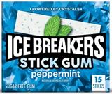ICE BREAKERS STICKS PEPPERMINT GUM (15PC)