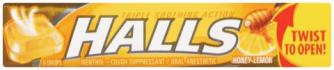 HALLS HONEY-LEMON 20CT (9 PIECE)*$4.50 OFF PER BOX*