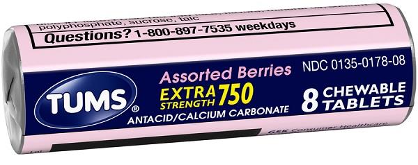 TUMS SM BERRY EXTRA 12CT