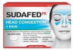 J&J SUDAFED PE HEAD CONGES.& PAIN 20CT**AVAILABLE BY SPECIAL ORDER AND EMAIL ONLY, ALLOW 21 DAYS LEADTIME**